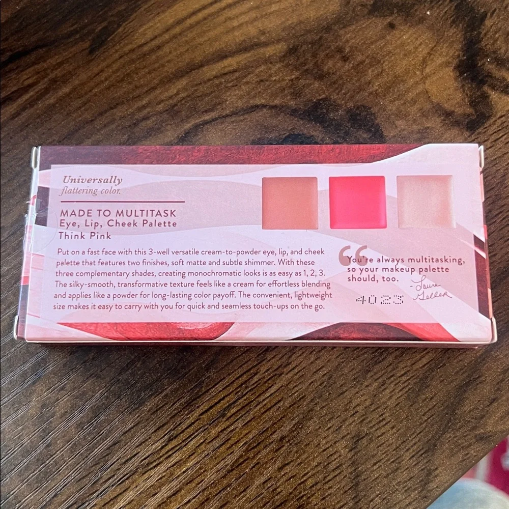 NIB Laura Geller Eye Lip Cheek Palette in Think Pink